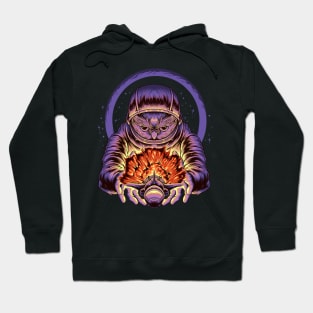 astronaut owl explosion spacecraft Hoodie